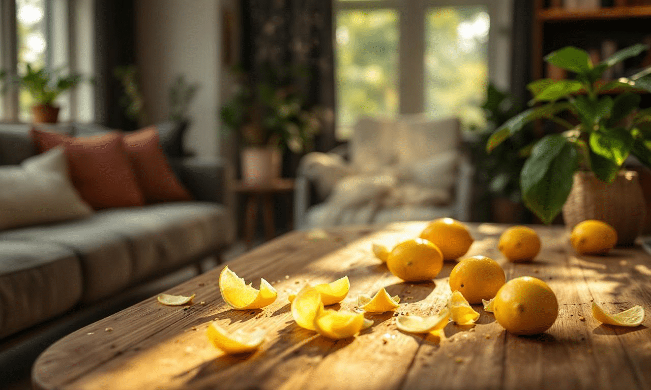 Deze vergeten fruitschil laat je hele huis 72 uur fris ruiken – zonder spray of kaars